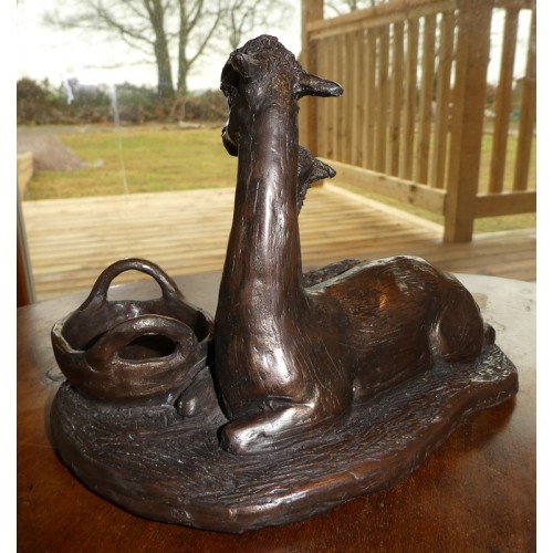 Bronze Alpaca Sculptures Devon